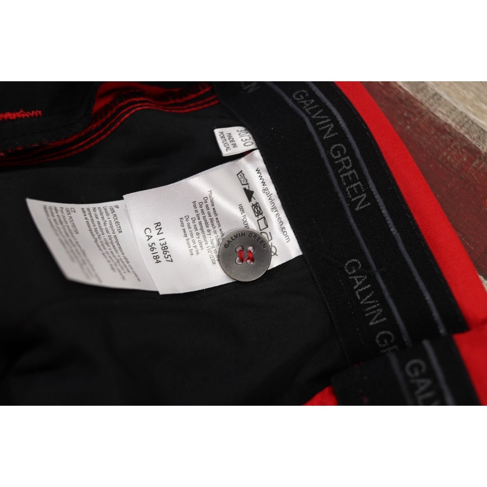 Noah Galvin Green Mens Golf Pants Red 30x30 Breathable Performance - Picture 7 of 10